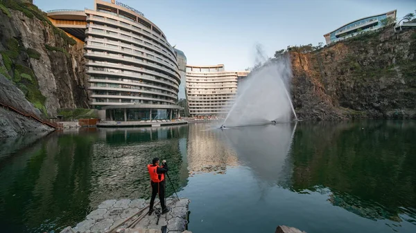 Пятизвездочный Отель Shanghai Tianmashan Pit Hotel Известный Shimao Wonderland Intercontinental — стоковое фото