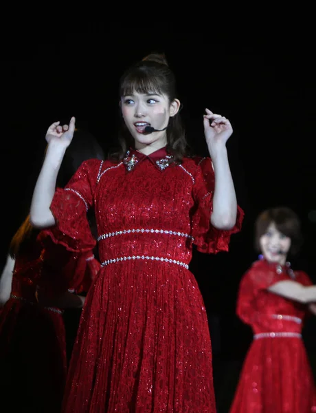 Miembro Del Grupo Japonés Ídolos Nogizaka46 Presenta Durante Concierto Ciudad — Foto de Stock