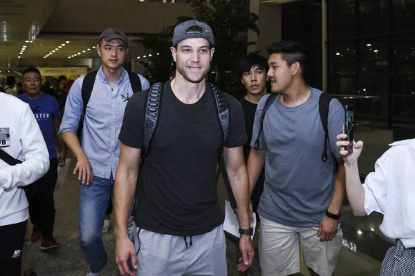 Americký Basketbalista Jimmer Fredette Který Hraje Shanghai Sharks Čínské Basketbalové — Stock fotografie