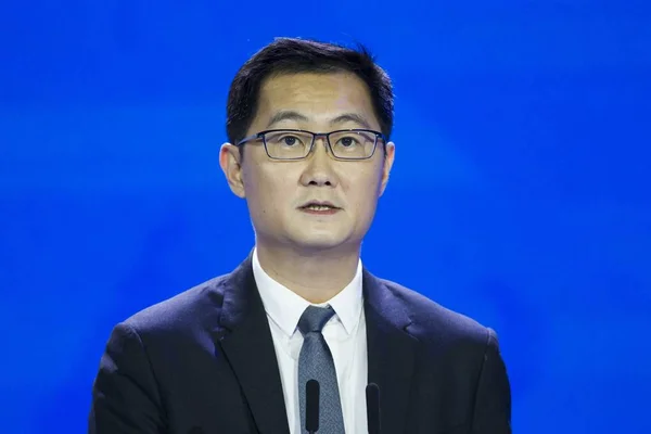 Pony Huateng Presidente Ceo Tencent Holdings Ltd Tiene Discorso Alla — Foto Stock