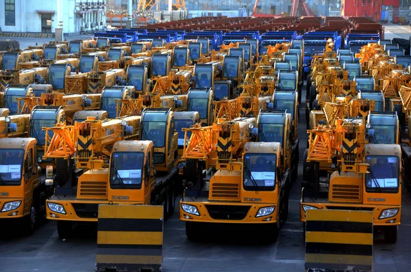 Kräne Der Xuzhou Construction Machinery Group Xcmg Sollen Januar 2014 — Stockfoto