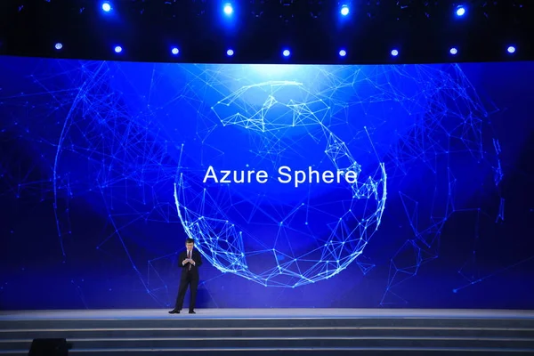 Microsoft Global Executive Vice President Shen Xiangyang Wprowadza Azure Sphere — Zdjęcie stockowe
