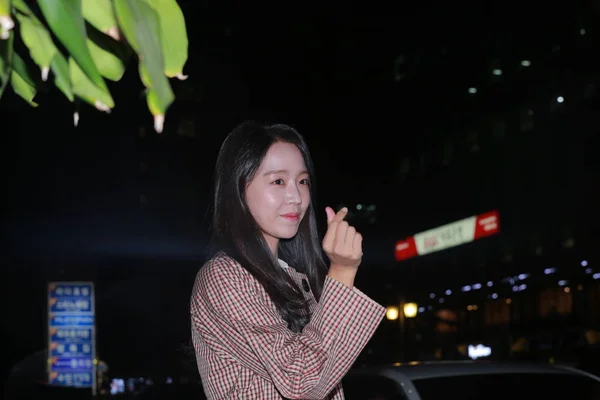 Zuid Koreaanse Actrice Shin Hye Zon Binnenkomt Voor Een Banket — Stockfoto