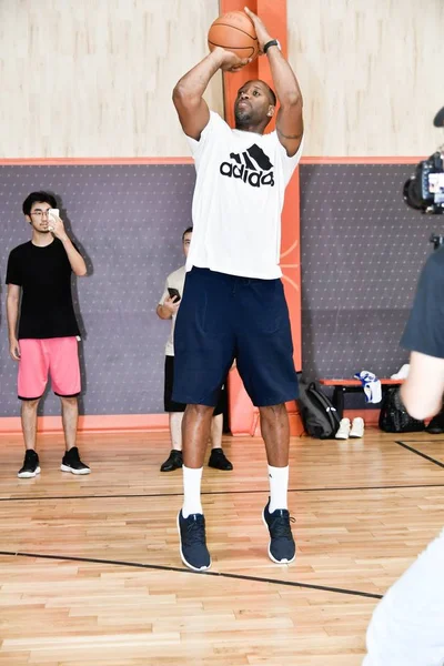 Former Nba Star Tracy Mcgrady Attends Activity Rucker Park Shanghai — Stock Photo, Image