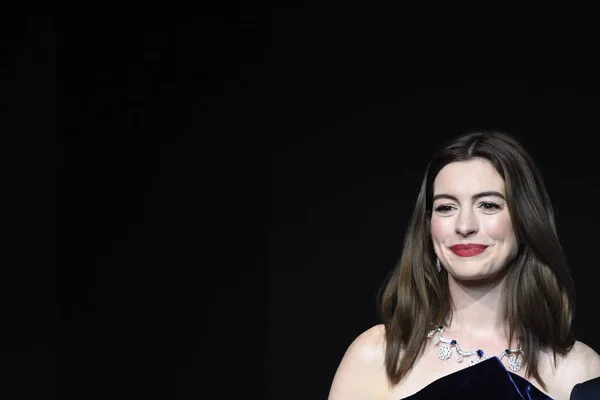 Actriz Estadounidense Anne Hathaway Asiste Evento Promocional Para Marca Joyas —  Fotos de Stock