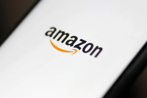 Netizen Bläddrar Den Mobila App American Handel Giant Amazon Nan — Stockfoto