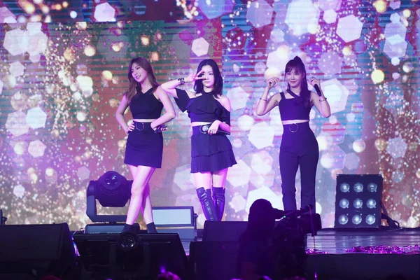 Miembros Del Grupo Chicas Surcoreanas Apink Actuarán Concierto Apink Asia — Foto de Stock