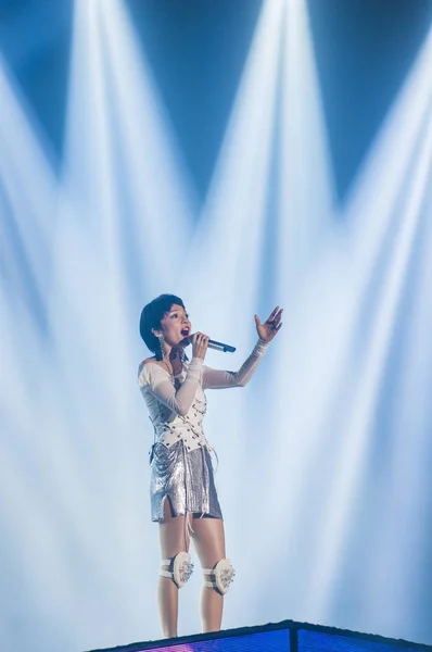 Chanteuse Actrice Taïwanaise Angela Chang Produit Lors Son Concert Journey — Photo