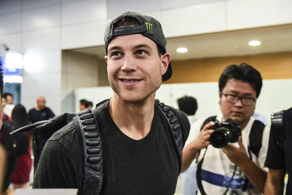 Jogador Basquete Americano Jimmer Fredette Que Joga Pelo Shanghai Sharks — Fotografia de Stock