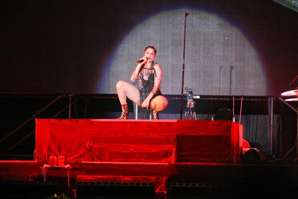 English Singer Songwriter Jessie Performs Concert Her Tour Taipei Taiwan — Stock Photo, Image