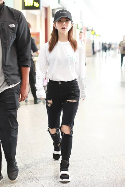 Eylül 2018 Pekin Uluslararası Havaalanı Pekin Çin Hong Kong Şarkıcı — Stok fotoğraf