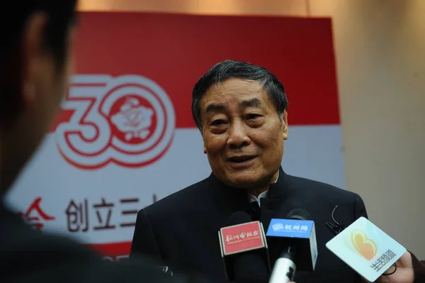 Zong Qinghou Zakladatel Předseda Hangzhou Wahaha Group Účastní Wahaha Listopadu — Stock fotografie