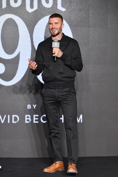 English Football Star David Beckham Attends Promotional Event House Shanghai — Stock Photo, Image