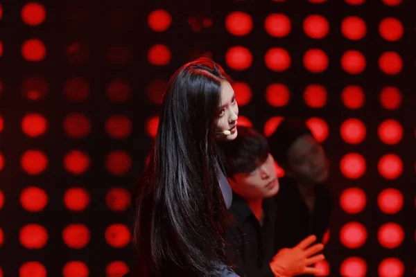 韩国女孩团体 Ara 的韩国歌手兼女演员朴相英 专业上被称为海明 他出席了2018年9月12日在韩国首尔发行新的数字单曲 的展示 — 图库照片