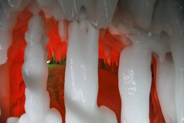 Paisaje Cueva Hielo Ningwu Que Dice Que Formó Durante Cuarto — Foto de Stock