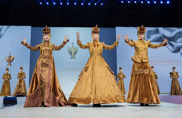 Moğol Kostüm Sanat Festivali Hohhot Şehir Kuzey Çin Moğolistan Özerk — Stok fotoğraf
