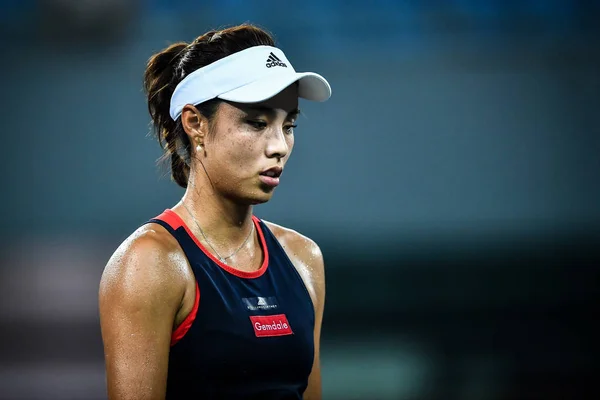 Wang Qiang Della Cina Reagisce Nella Semifinale Contro Andrea Petkovic — Foto Stock