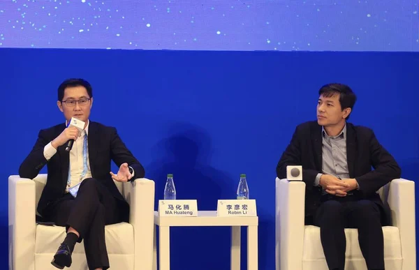 Midilli Huateng Başkan Ceo Tencent Holdings Ltd Sol Robin Yanhong — Stok fotoğraf