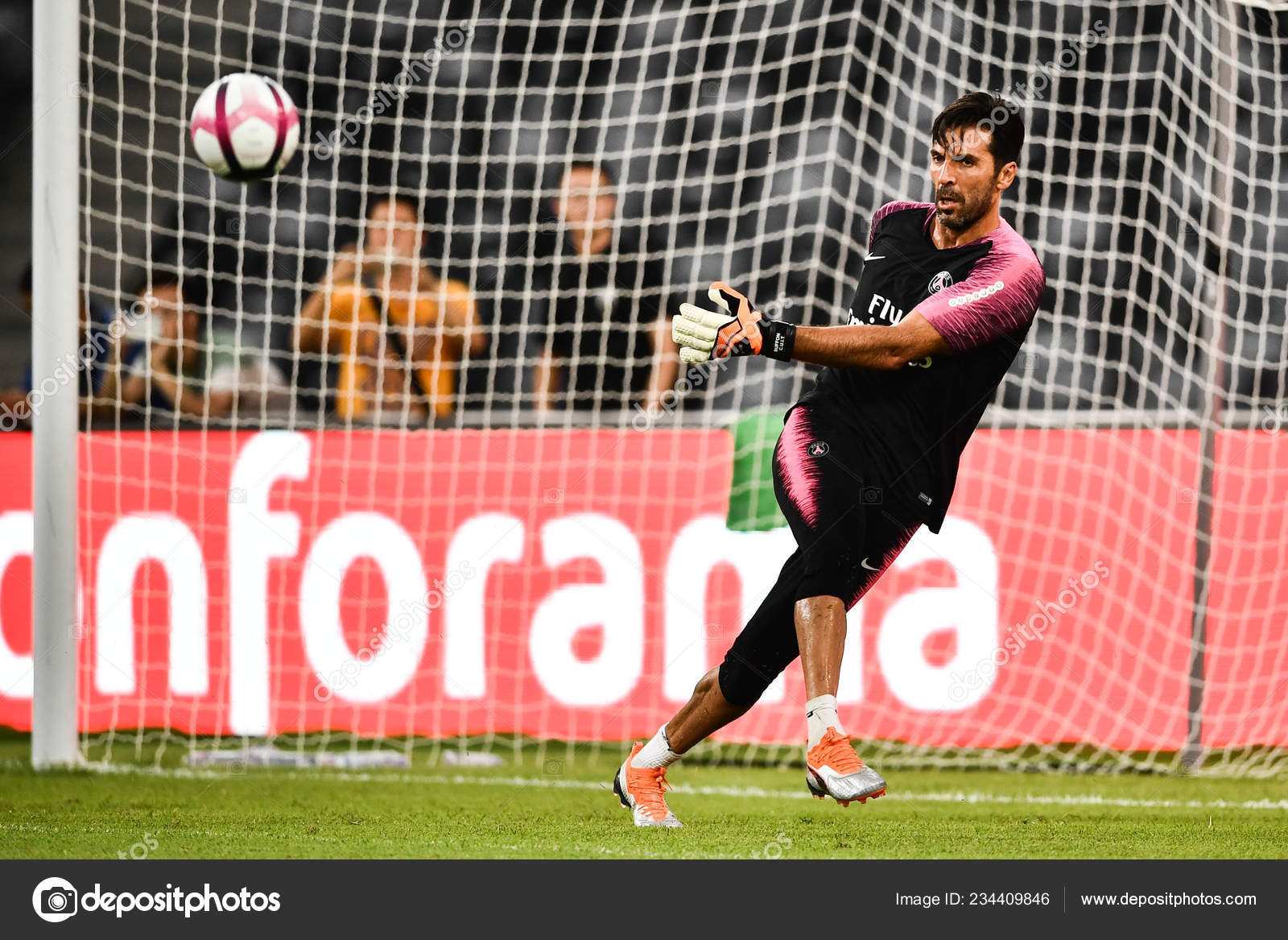 Goalkeeper Gianluigi Buffon Paris Saint Germain Takes Part