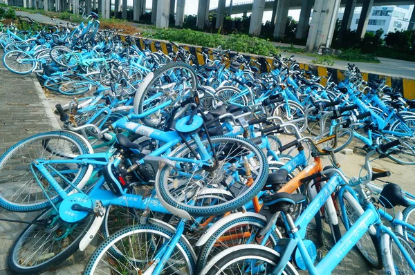 Des Vélos Abandonnés Service Chinois Partage Vélos Xiaoming Danche Xiaoming — Photo