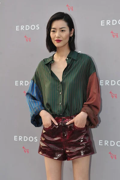 Modelo Chino Liu Wen Asiste Evento Promocional Para Marca Nacional — Foto de Stock