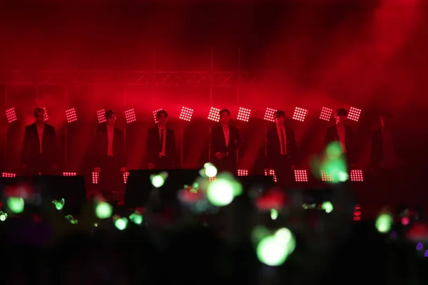 Membrii Trupei Sud Coreene Got7 Cântă Timpul Concertului Got7 2018 — Fotografie, imagine de stoc