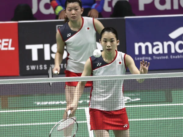 Misaki Matsutomo Elöl Japán Ayaka Timár Versenyeznek Chen Qingchen Jia — Stock Fotó