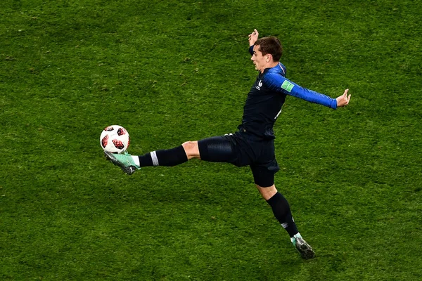 Antoine Griezmann France Arrête Ballon Lors Leur Match Demi Finale — Photo