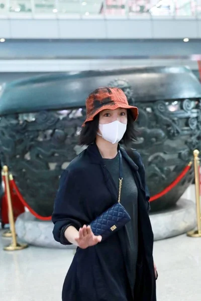 中国女演员周迅抵达北京首都国际机场 2018年7月7日 — 图库照片