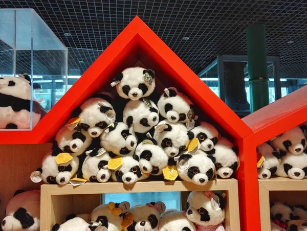 Panda Тематичні Сувеніри Призначені Продажу Гігант Panda House Shop Пекіні — стокове фото