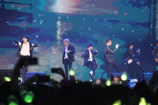 Membros Boy Band Sul Coreana Got7 Apresentam Durante Concerto Turnê — Fotografia de Stock