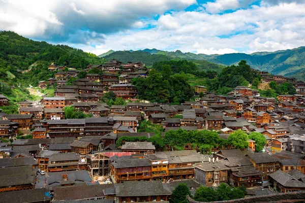 Landschap Van Xijiang Miao Dorp Leishan Qiandongnan Miao Dong Prefectuur — Stockfoto