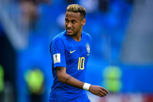 Neymar Brazil Reacts Group Match Costa Rica Fifa World Cup — Stock Photo, Image