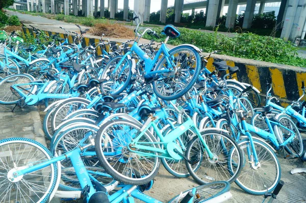 Des Vélos Abandonnés Service Chinois Partage Vélos Xiaoming Danche Xiaoming — Photo