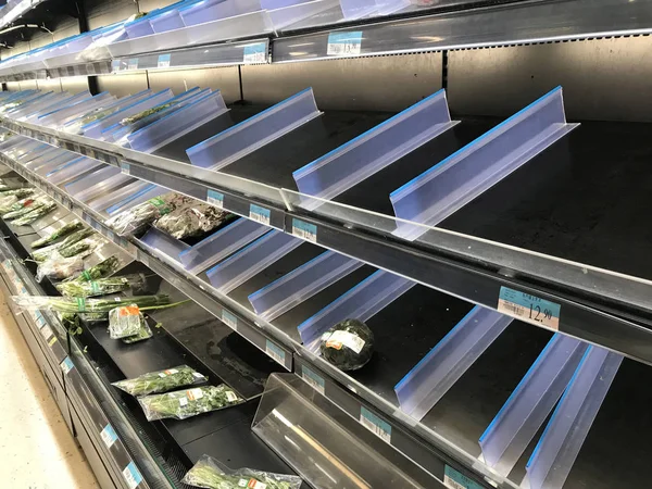 Овочі Фрукти Продаються Супермаркеті Привалом Тайфун Мангукхат Тайфун Року Місті — стокове фото