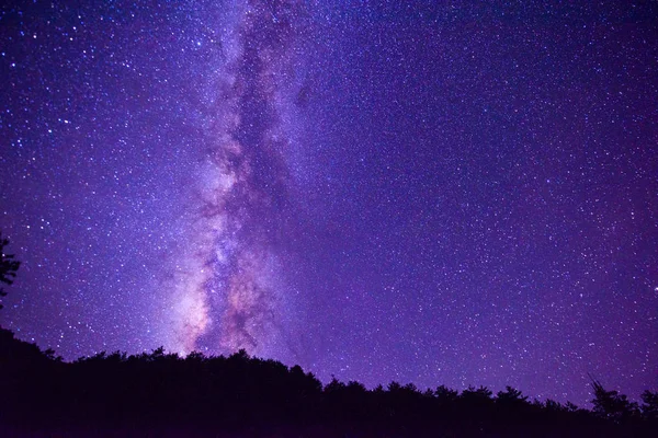 Paisaje Del Cielo Estrellado Sobre Montaña Longquan Ciudad Lishui Provincia —  Fotos de Stock