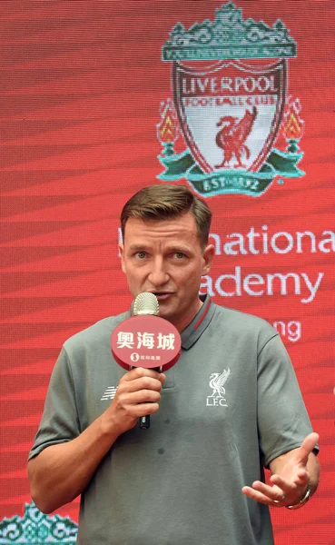 Calciatore Ceco Vladimir Smicer Partecipa Alla Cerimonia Apertura Della Liverpool — Foto Stock