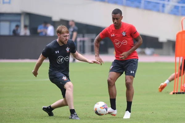 Spelers Van Southampton Deelnemen Aan Een Training Voor Een Vriendschappelijke — Stockfoto