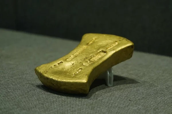 Uma Barra Ouro Dinastia Song Sul 1127C1279 Leiloada Preço Alto — Fotografia de Stock