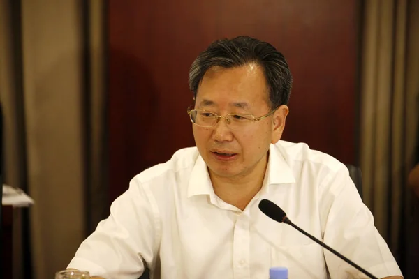 Chen Shulong Vice Guvernör Anhui Provinsen Talar Vid Ett Möte — Stockfoto