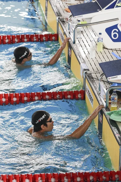 Japonští Plavci Účastní Tréninkového Sezení Před 2018 Asijských Her Oficiálně — Stock fotografie