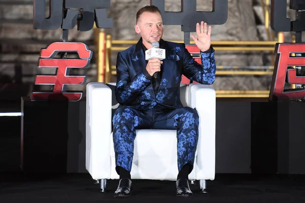 Angielski Aktor Simon Pegg Uczęszcza Chiny Premierze Filmu Misja Niemożliwe — Zdjęcie stockowe