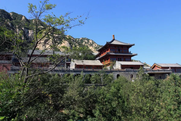 Vista Mosteiro Longquan Templo Longquan Distrito Haidian Pequim China Abril — Fotografia de Stock