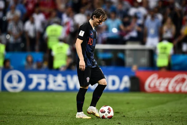 Luka Modric Croácia Joga Pênalti Contra Rússia Sua Partida Quartas — Fotografia de Stock