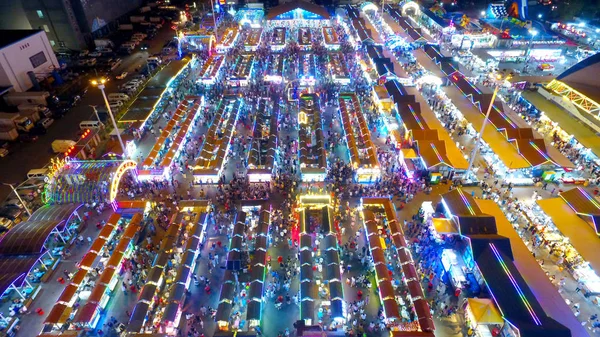 Esta Vista Aérea Mercado Nocturno Internacional Xingshun Conocido Como Mercado —  Fotos de Stock