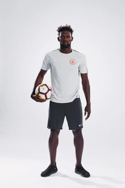 Exclusive Portret Senegalski Piłkarz Makhete Diop Beijing Renhe 2018 Chińskie — Zdjęcie stockowe