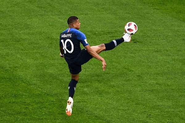 Kylian Mbappe France Stops Ball Semifinal Match Belgium 2018 Fifa — Stock Photo, Image