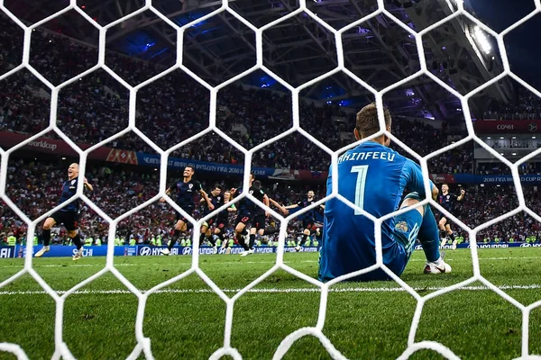 Igor Akinfeev Russia Reacts Losing Quarterfinal Match Croatia 2018 Fifa — Stock Photo, Image