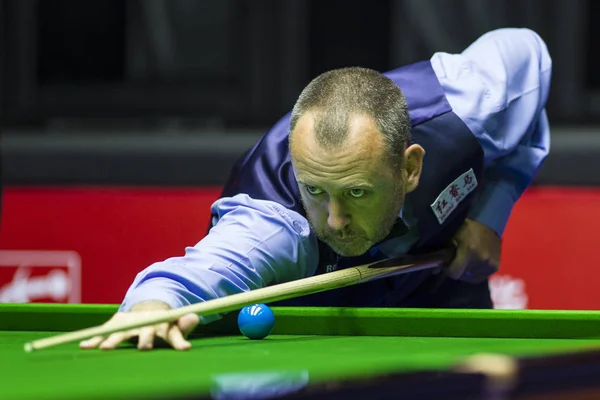 Mark Williams Walii Odgrywa Strzał Jack Lisowski Anglii Ćwierćfinałach Podczas — Zdjęcie stockowe