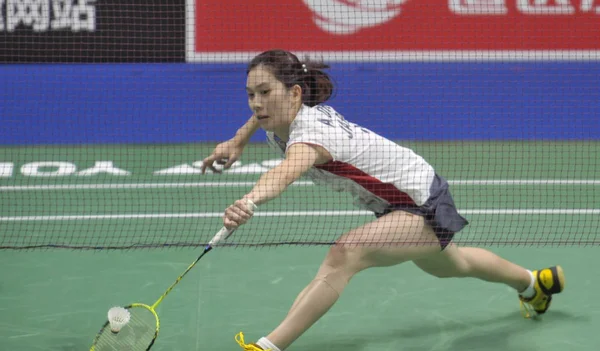 Aya Ohori Japan Returnerar Ett Skott Till Goh Jin Wei — Stockfoto